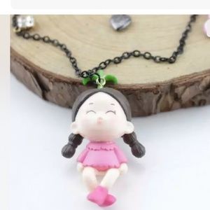 Betsey Johnson 3d Doll necklace girl 18 inch adjustable chain